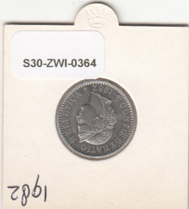 S30-ZWI-0364 Switzerland 20 Rappen XF 1982 KM# 29a