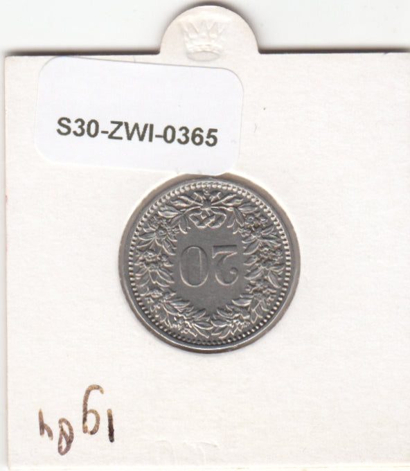 S30-ZWI-0365 Switzerland 20 Rappen XF 1984 KM# 29a