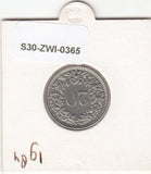 S30-ZWI-0365 Switzerland 20 Rappen XF 1984 KM# 29a