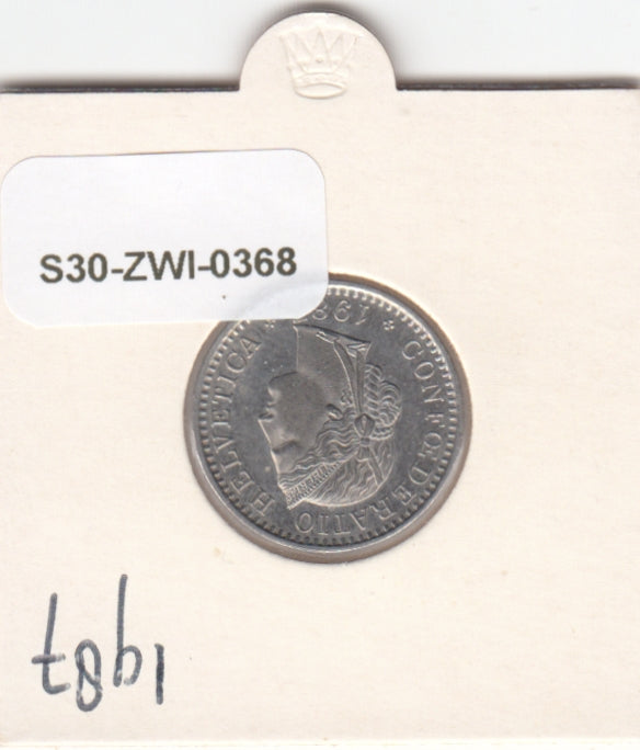 S30-ZWI-0368 Switzerland 20 Rappen XF 1987 KM# 29a
