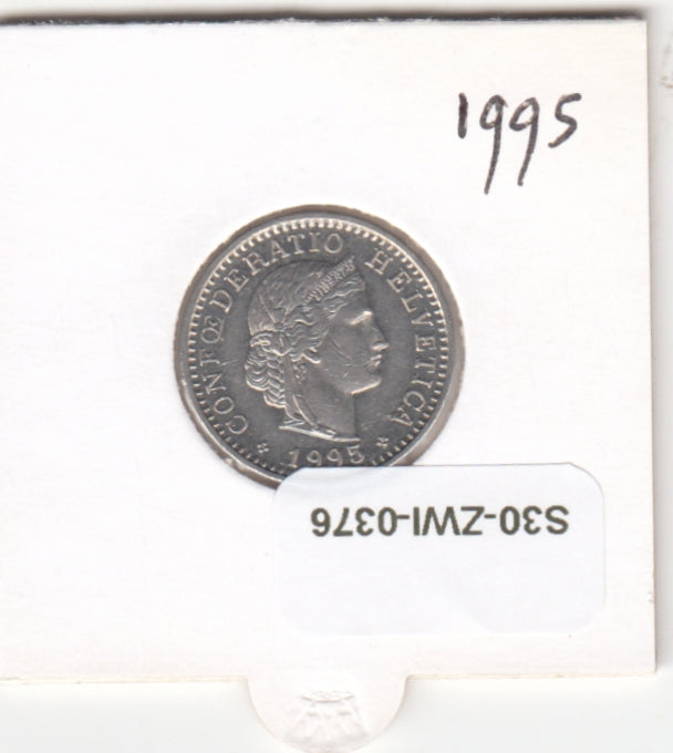 S30-ZWI-0376 Switzerland 20 Rappen XF 1995 KM# 29a