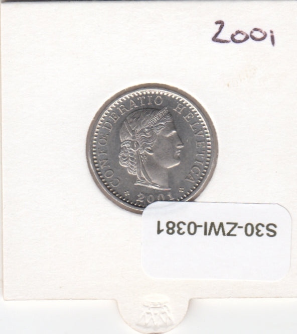 S30-ZWI-0381 Switzerland 20 Rappen UNC 2001 KM# 29a