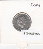 S30-ZWI-0381 Switzerland 20 Rappen UNC 2001 KM# 29a