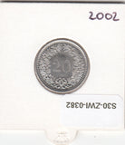 S30-ZWI-0382 Switzerland 20 Rappen UNC 2002 KM# 29a