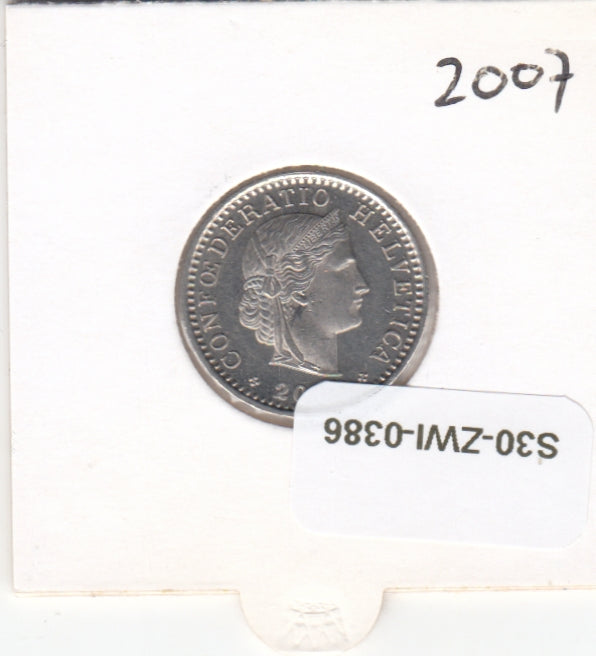 S30-ZWI-0386 Switzerland 20 Rappen UNC 2007 KM# 29a