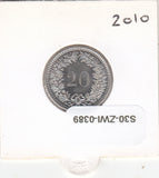 S30-ZWI-0389 Switzerland 20 Rappen UNC 2010 KM# 29a
