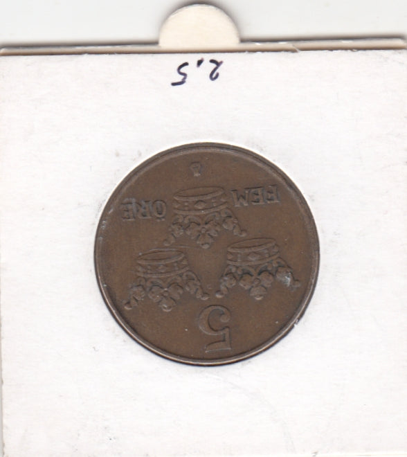 S30-ZWI-0397 Sweden 5 Ore VF 1936 KM779  Short 6
