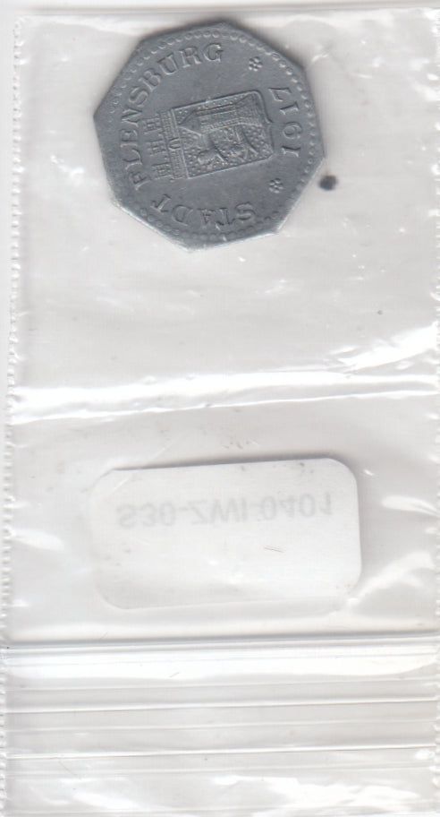 S30-ZWI-0401 Germany 10 Pfennig XF 1917 Funck 2012# 131.3  Stadt Flensburg