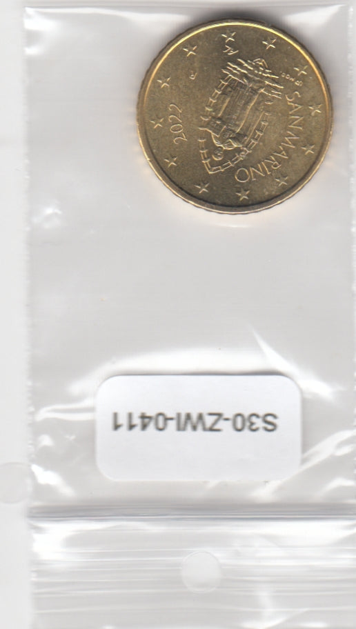 S30-ZWI-0411 San Marino 50 Cent UNC 2022 KM560