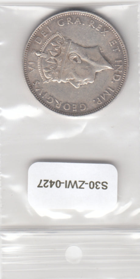 S30-ZWI-0427 Cyprus 18 Piastrs VF 1940 KM26  Zilver