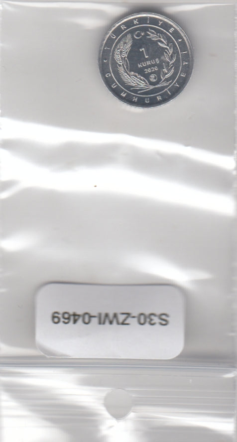 S30-ZWI-0469-M17 Turkey 1 Kurus UNC 2020 KM1468  Tit