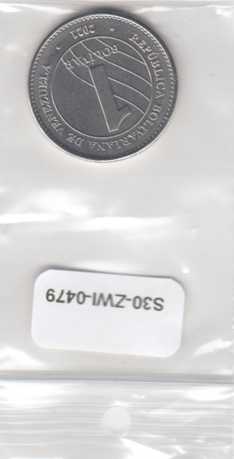 S30-ZWI-0479 Venezuela 1 Bolivara UNC 2021 Y111