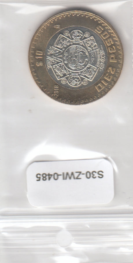 S30-ZWI-0485 Mexico 10 Pesos UNC 2018 KM616