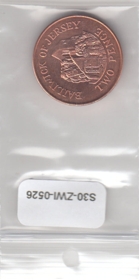 S30-ZWI-0525 Jersey 2 pence UNC 2016 KM104