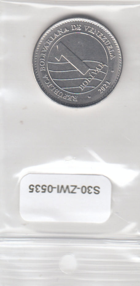 S30-ZWI-0535 Venezuela 1 Bolivara UNC 2021 Y111