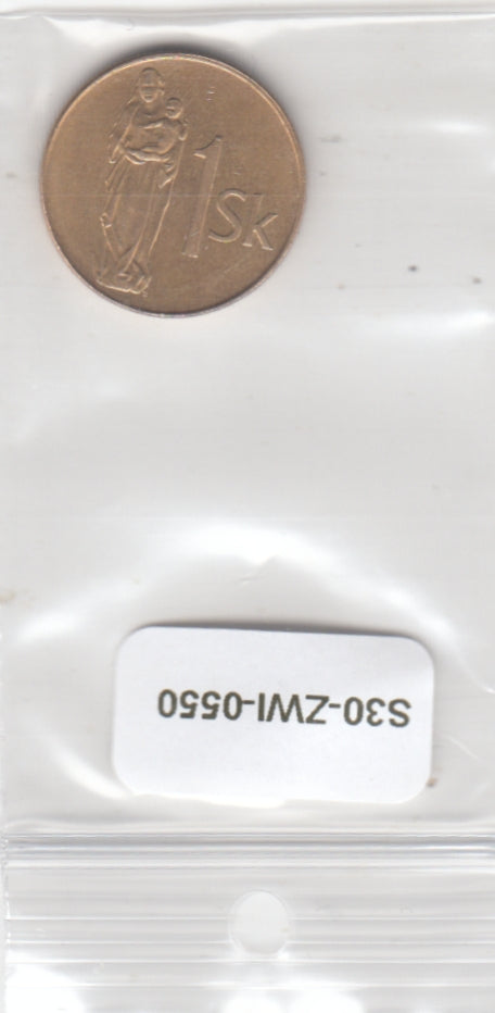 S30-ZWI-0550 Slovenska 1 Koruna UNC 1993 KM12
