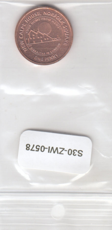 S30-ZWI-0578 Gibraltar 1 Penny UNC 2018 KM1618 AA New Calpe House