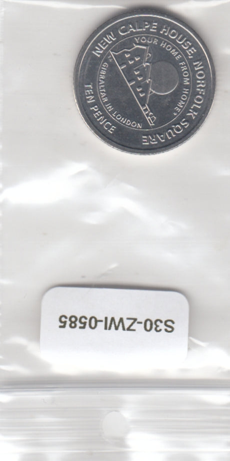 S30-ZWI-0585 Gibraltar 10 Pence UNC 2018 KM1621 BA New Calpe House
