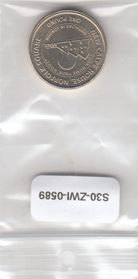 S30-ZWI-0589 Gibraltar 1 Pound UNC 2018 KM1628 CA New Calpe House
