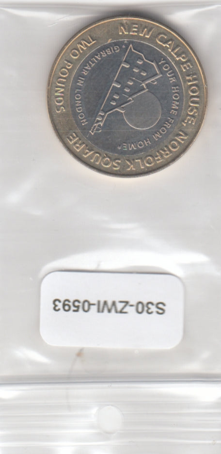 S30-ZWI-0593 Gibraltar 2 Pounds UNC 2018 KM1630 AA New Calpe House