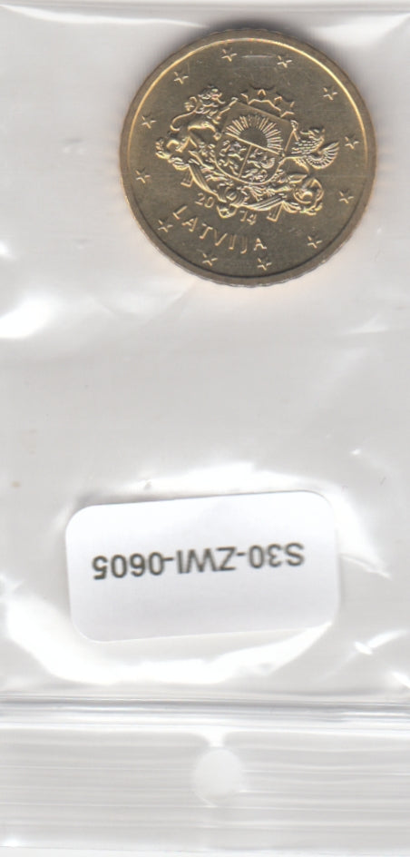 S30-ZWI-0605 Latvia 50 Cent UNC 2014 KM155