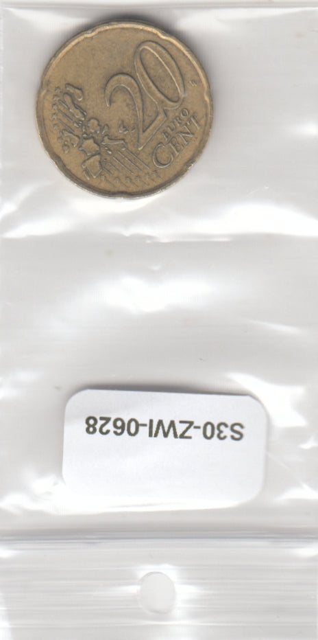 S30-ZWI-0628 France 20 Cent UNC 2001 KM1286