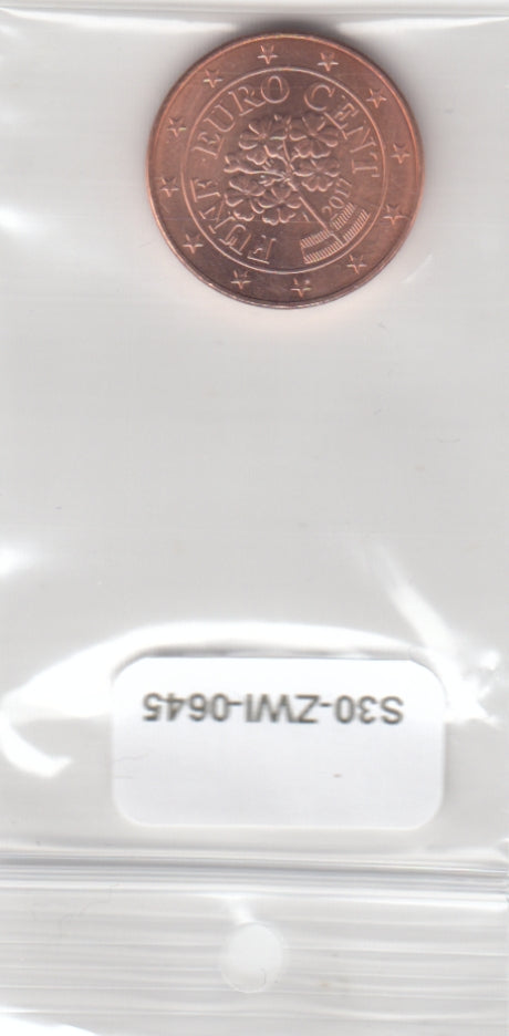 S30-ZWI-0645 Austria 5 Cent UNC 2017 KM3084