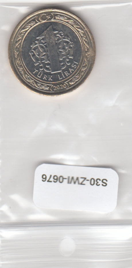 S30-ZWI-0676 Turkey 1 lIRA UNC 2020 KM1471  Sophia Mosque