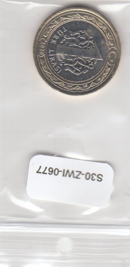 S30-ZWI-0677 Turkey 1 lIRA UNC 2020 KM1471  Sophia Mosque
