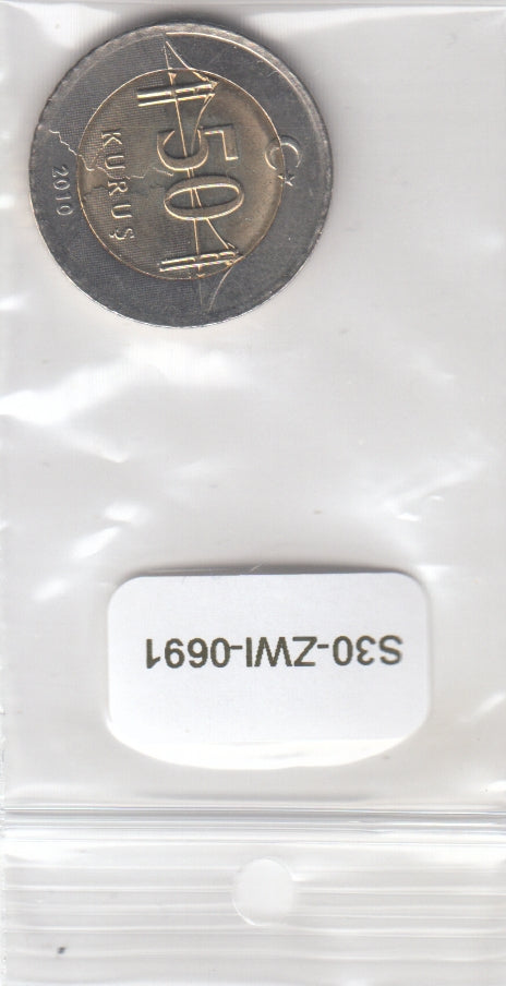 S30-ZWI-0691 Turkey 50 Kurus UNC 2010 KM1243