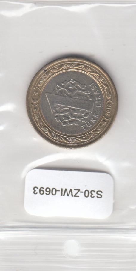 S30-ZWI-0693 Turkey 1 Lira UNC 2018 KM1244