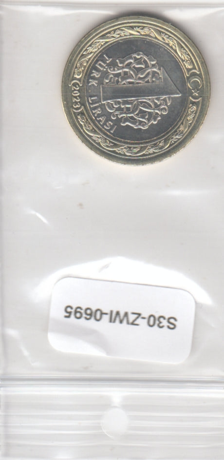 S30-ZWI-0695 Turkey 1 Lira UNC 2023 KM1575