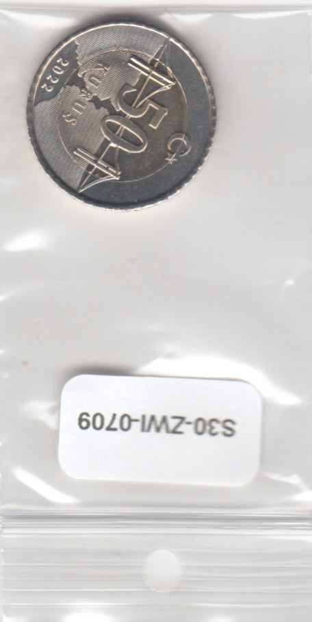 S30-ZWI-0709 Turkey 50- Kurus UNC 2022 KM1243