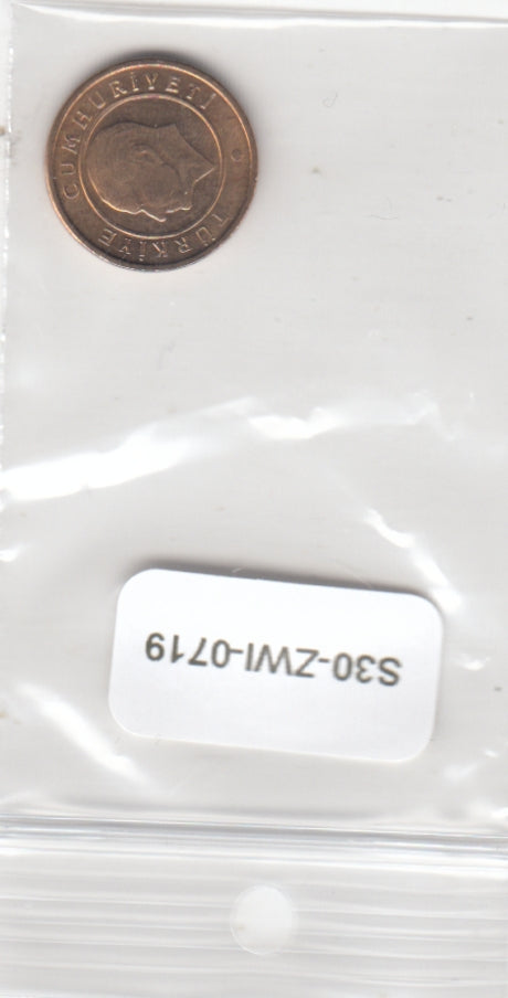 S30-ZWI-0719 Turkey 1 Kurus UNC 2009 KM1239
