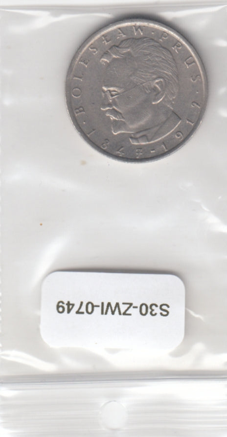 S30-ZWI-0749 Poland 10 Zlotys VF 1975 Y73  Bolesław Prus