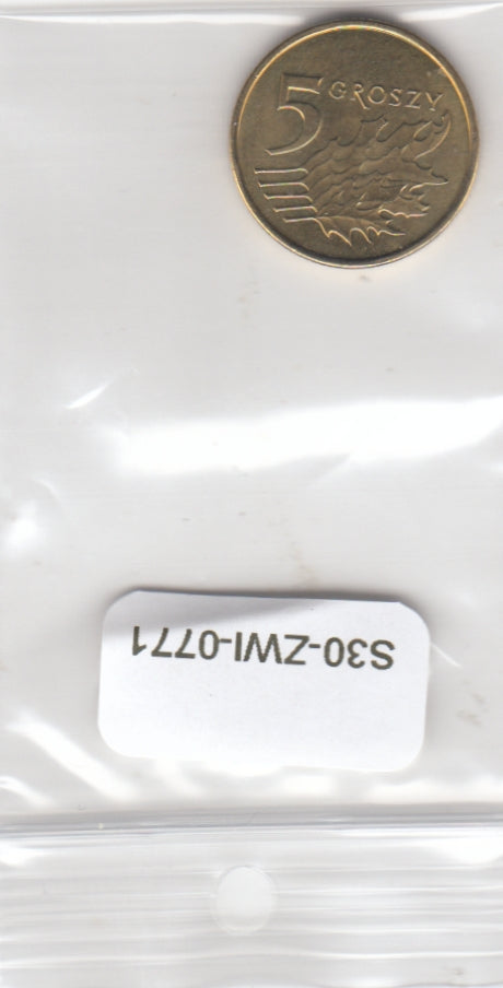 S30-ZWI-0771 Poland 5 Groszy UNC 2018 Y925  MAGN