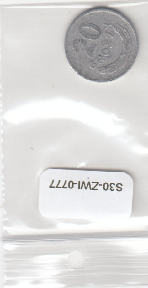 S30-ZWI-0777 Poland  20 Groszy VF 1963 YA47
