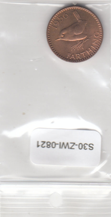 S30-ZWI-0821 United Kingdom 1 Farthing UNC 1956 KM895