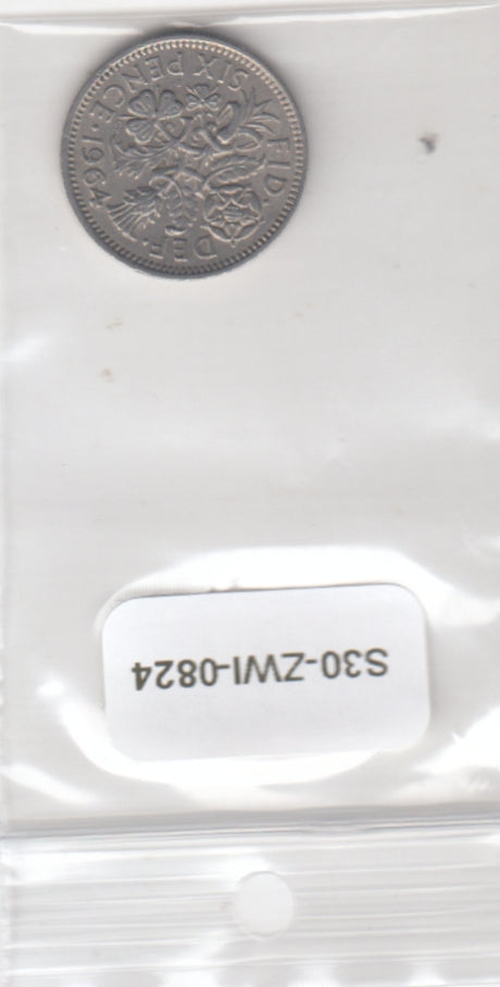 S30-ZWI-0824 United Kingdom 6 Pence VF 1964 KM903