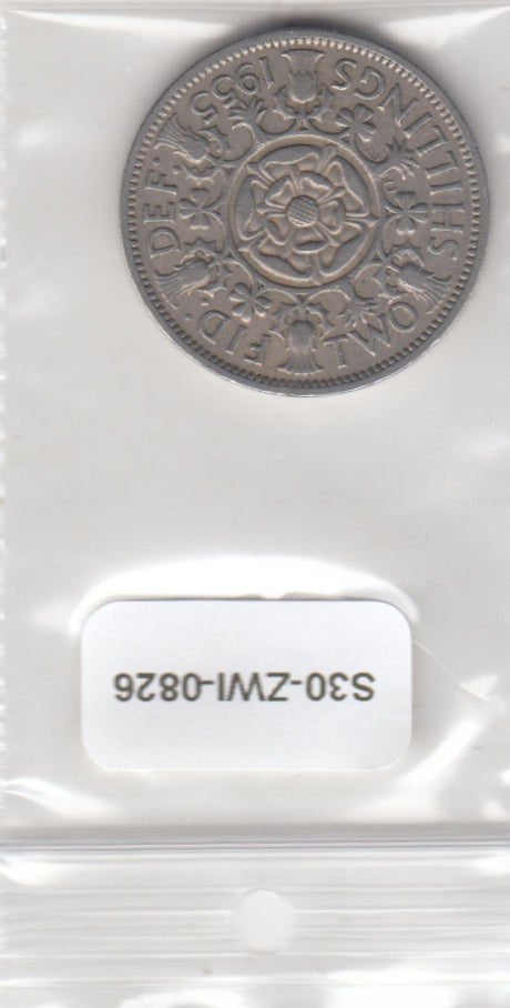 S30-ZWI-0826 United Kingdom 2 Shilling VF 1955 KM906