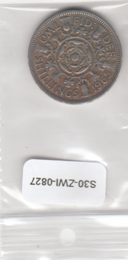 S30-ZWI-0827 United Kingdom 2 Shilling VF 1965 KM906