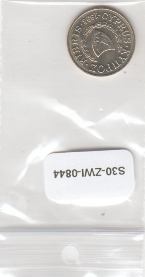 S30-ZWI-0844 Cyprus 2 Cents UNC 1998 KM54.3