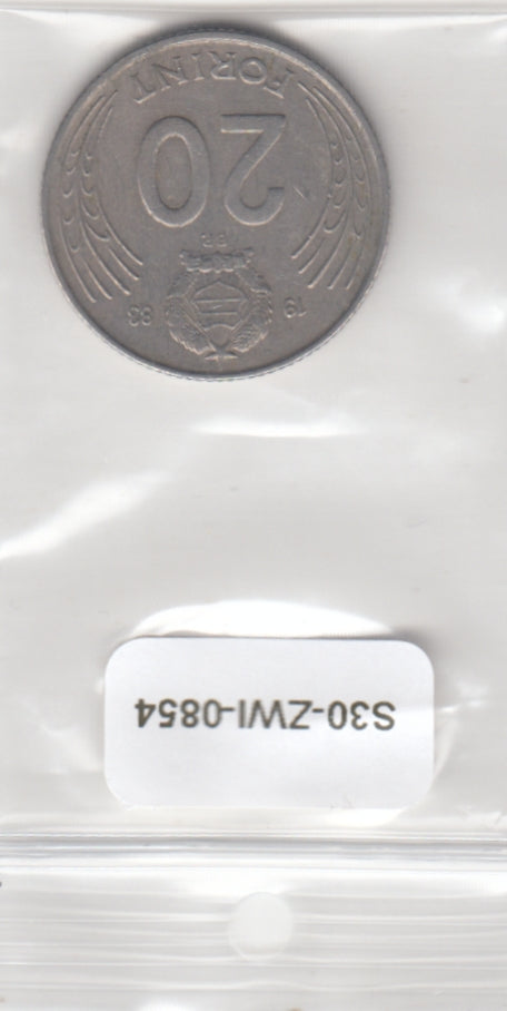 S30-ZWI-0854 Hungary 20 Forint VF 1983 KM630