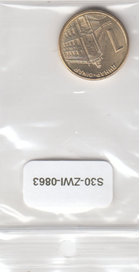 S30-ZWI-0863 Serbia 1 Dinar AU 2020 KM54.3