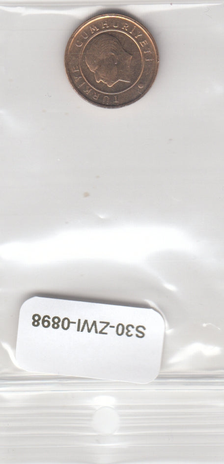 S30-ZWI-0898 Turkey 1 Kurus UNC 2009 KM1239