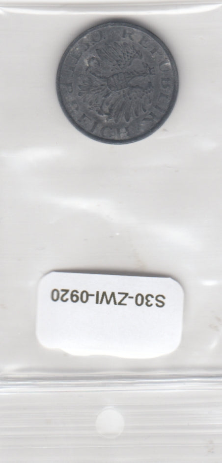 S30-ZWI-0920 Austria 10 Groschen FI 1949 KM2874