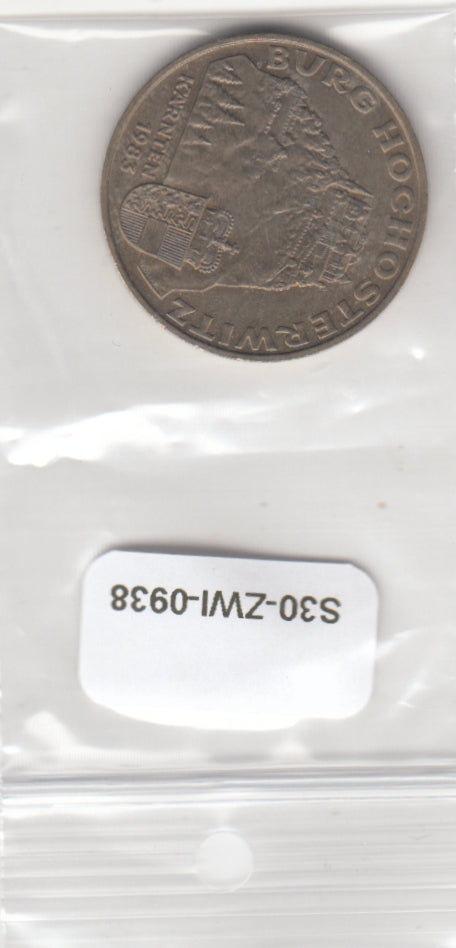 S30-ZWI-0938 Austria 20 Schilling XF 1983 KM2960