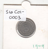 S41-C01-0003 Mexico 5 Centavos VF 1909 KM#421