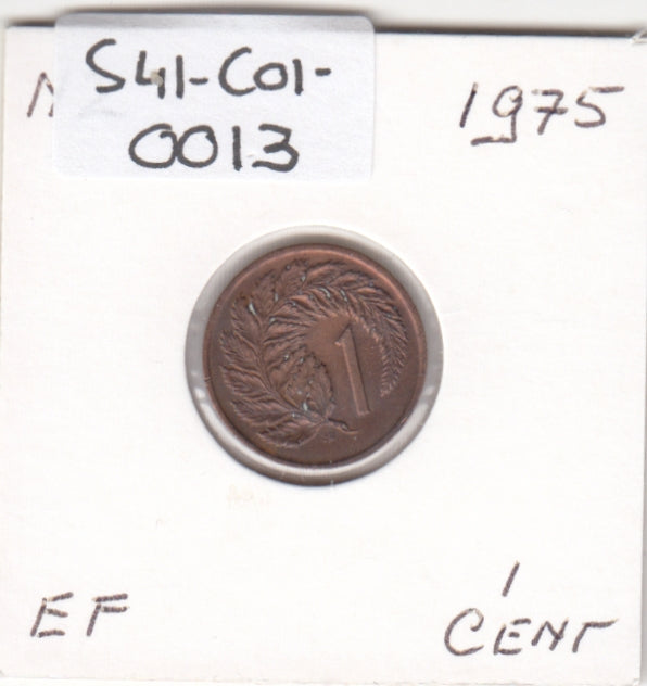 S41-C01-0013 New Zealand 1 Cent XF 1975 KM#31.1