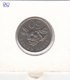S41-C01-0054 Singapore 50 Cents VF 1988 KM#53.1